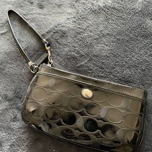 Pre loved Coach black wristlet
